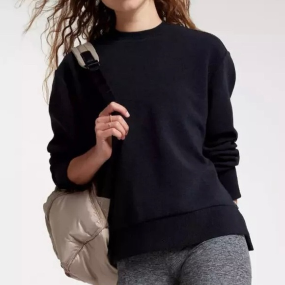 CALIA Women's Elevate Ottoman Side Zip Sweatshirt | Pure Black Heather | S - Picture 2 of 10